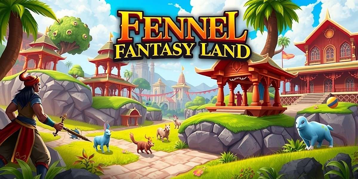 Fennel Fantasy Land - Official Game Cover Fennel Fantasy Land game cover showing vibrant Indian-inspired fantasy world with mythological characters